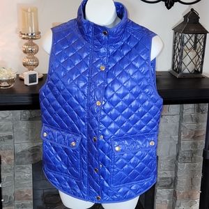 J. Crew Shiny Quilted Down Filled Puffer Field Vest